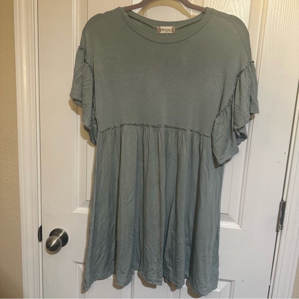 Altar'd State Dusty Green Flowy Tunic